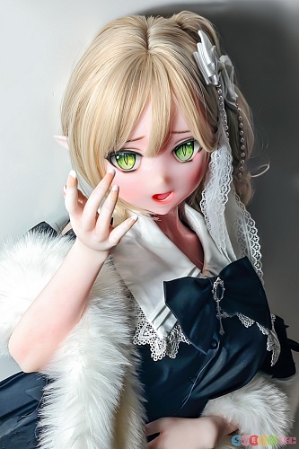 ElsaBabe アニメ風 RAD021 水城理沙 140cm-M 黒白ゴシックドレスの困り顔美少女 エルフ耳 ピンク肌 フルシリコン製 エロフィギュア