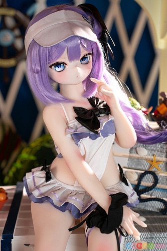魔族人形 MOZU DOLL 小希 1/2アニメドール SR級 紫のサイドポニー×マリン風衣装のミニドール ソフトビニール頭部+TPEボディ
