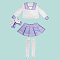 #23魔族水手服-紫色（85cmバスト小・大・巨乳・淑女体専用）