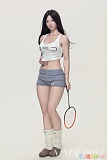 ラブドール MMXDOLL 164cm Dカップ 夢潔、ラケットを持つ全身立ち姿