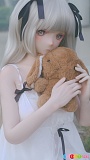 Kiradols エロフィギュア 155cm Bカップ 紬、ウサギぬいぐるみを胸元で抱えた上半身像