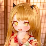 JSL DOLL アニメドール 可愛い猫耳美少女 黄豆粉 120cm AAカップ 貧乳 PVCヘッド+TPE製ボディ 宣材写真の衣装付き