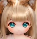 JSL DOLL アニメドール 可愛い猫耳美少女 黄豆粉 120cm AAカップ 貧乳 PVCヘッド+TPE製ボディ 宣材写真の衣装付き