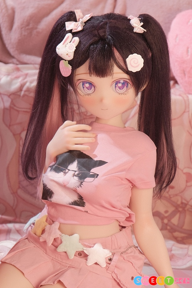 AMEDOLL #201ヘッド 125cm Cカップ アニメ調 猫柄Tシャツにミニスカート姿の萌え美少女 エロフィギュア フルシリコン製アニメドール