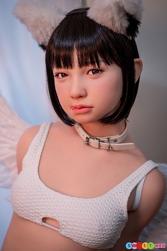 J-cute シームレスラブドール 153cm Bカップ 貧乳 AGE02結月（ゆずき）ケモ耳×天使の羽ハロウィンコーデ美少女 口開閉機能あり エロドール シリコン