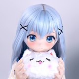 JSL DOLL アニメドール 120cm Aカップ 大肥魚メイク① 萌え系美少女 小柄 ラブドール 貧乳 PVCヘッド+TPE製ボディ