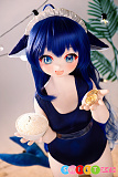 アニメ風 セックスドール 愛らしい水着美少女 ラブドール 貧乳 PVCヘッド+TPE製ボディ JSL DOLL 120cm Aカップ 大肥鱼メイク①