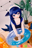 アニメ風 ダッチドール 小柄 水着美少女 ラブドール 貧乳 PVCヘッド+TPE製ボディ JSL DOLL 120cm Aカップ 大肥鱼メイク①