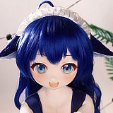 JSL DOLL アニメドール 120cm Aカップ 大肥魚メイク② 萌え系美少女 小柄 ラブドール 貧乳 PVCヘッド+TPE製ボディ
