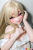 Elsababe RAD049 風間紅葉 148cm 巨乳 アニメドール、片手を髪に添えた鈴付きリボンの顔アップ