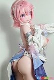 Elsababe AHRC009 愛原空美 163cm 巨乳 アニメドール、白と青の幻想衣装を着けた振り向き後ろ姿