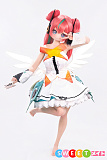 アニメ風 セックス人形 貧乳 かわいい笑顔の美少女 コスプレ風 シリコンヘッド+TPE製ボディ XYGO(許願谷) 145cm Aカップ R05 小芮