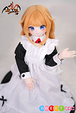 アニメ風ラブドール 最新 萌え メイド美少女 フィギュア ビニールヘッド シリコンボディ 魔族人形 mozudoll 夜夜 1/3ドール