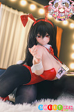 アニメ風 ダッチドール セクシーなバニーガール 巨乳 ラブドール 手描きメイク ビニール製ヘッド+S-TPE製ボディ 羊角社doll 155cm 白凤