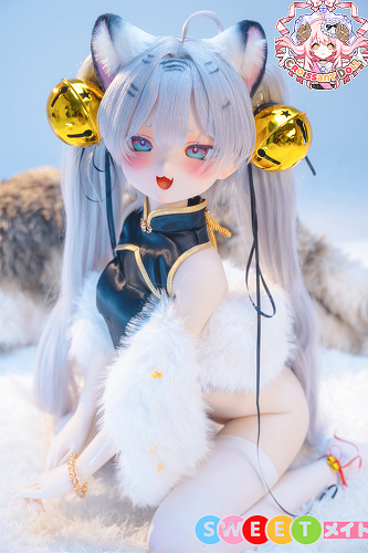 【ワンオフドール】羊角社 アニメドール 141cm 白虎ヘッド ふわふわの獣耳美少女 超繊細手描きメイク 高級 等身大 フィギュソフトビニール製ヘッド+シリコン製ボディ 宣伝画像の衣装&ウィッグ付き