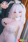 アニメドール エロイバニーガール ラブドール 手描きメイク ビニール製ヘッド+S-TPE製ボディ 羊角社doll 155cm 爆乳 白凤