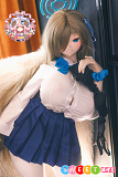 アニメ風 セックス人形 エロイ制服姿の姉さん コスプレ風 手描きメイク ビニール製ヘッド+S-TPE製ボディ 羊角社doll 155cm 爆乳 明日奈