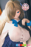 アニメ風 リアル人形 最新 制服姿の姉さん コスプレ風 手描きメイク ビニール製ヘッド+S-TPE製ボディ 羊角社doll 155cm 爆乳 明日奈