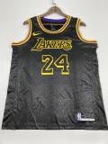 Lakers Mamba Black Hot Pressed Jersey/NBA 湖人队黑曼巴24号bryant