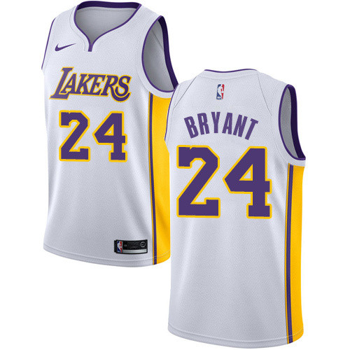 Lakers White V-Neck Hot Pressed Jersey