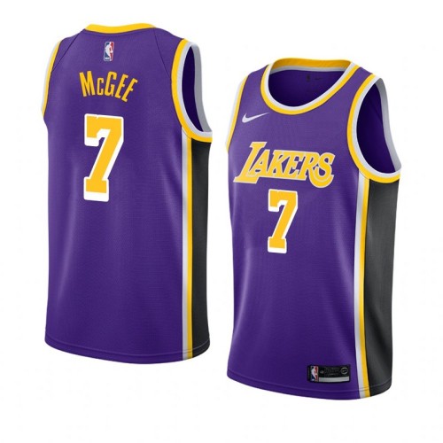 Lakers Violet Retro Round Neck Hot Pressed Jersey