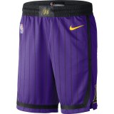 Lakers Violet with Lines Retro Round Neck Hot Pressed Jersey