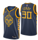 Golden State Warriors Blue with Chinese on Chest Hot Pressed Jersey