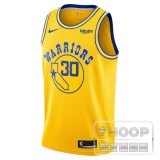 Golden State Retro Yellow  Hot Pressed Jersey
