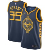 Golden State Warriors Blue with Chinese on Chest Hot Pressed Jersey