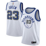 Golden State Retro White Hot Pressed Jersey