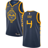 Golden State Warriors Blue with Chinese on Chest Hot Pressed Jersey