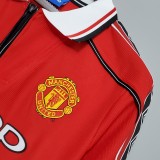 98-99  Manchester United Home Long Sleeve Retro Jersey/98-99 曼联主场长袖