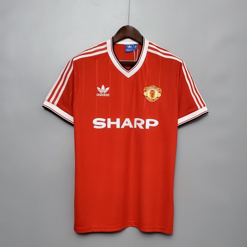 83-84 Manchester United Home Red Retro Jersey/83-84曼联主场