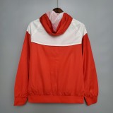 Windbreaker Brazil International Red and White S-XXL