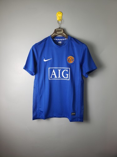 08-09 Manchester United Blue Retro Jersey/08-09曼联蓝色