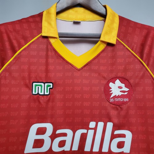 90-91 Roma Home Retro Jersey/90-91 罗马 主场