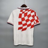 1998 Croiata Home White Retro Jersey/1998克罗地亚主场