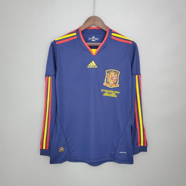 2010 Spain Away Long Sleeve Retro Jersey/2010 西班牙客场长袖