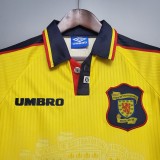 96-98 Scotland Yellow Retro Jersey/96-98 苏格兰黄色