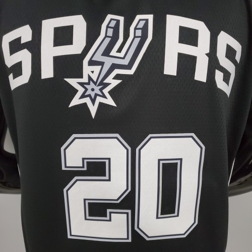 GINOBILI#20 Spurs Black NBA Jersey