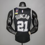 DUNCAN#21 Spurs Black NBA Jersey