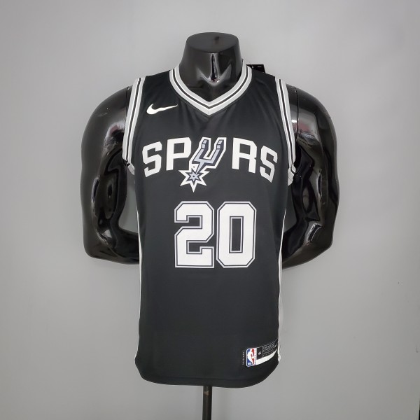 GINOBILI#20 Spurs Black NBA Jersey