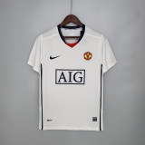 08-09 Manchester United League Edition away white fans jersey/08-09 曼联客场联赛版