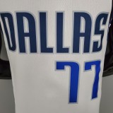 DONCIC#77 Mavericks home White NBA Jersey