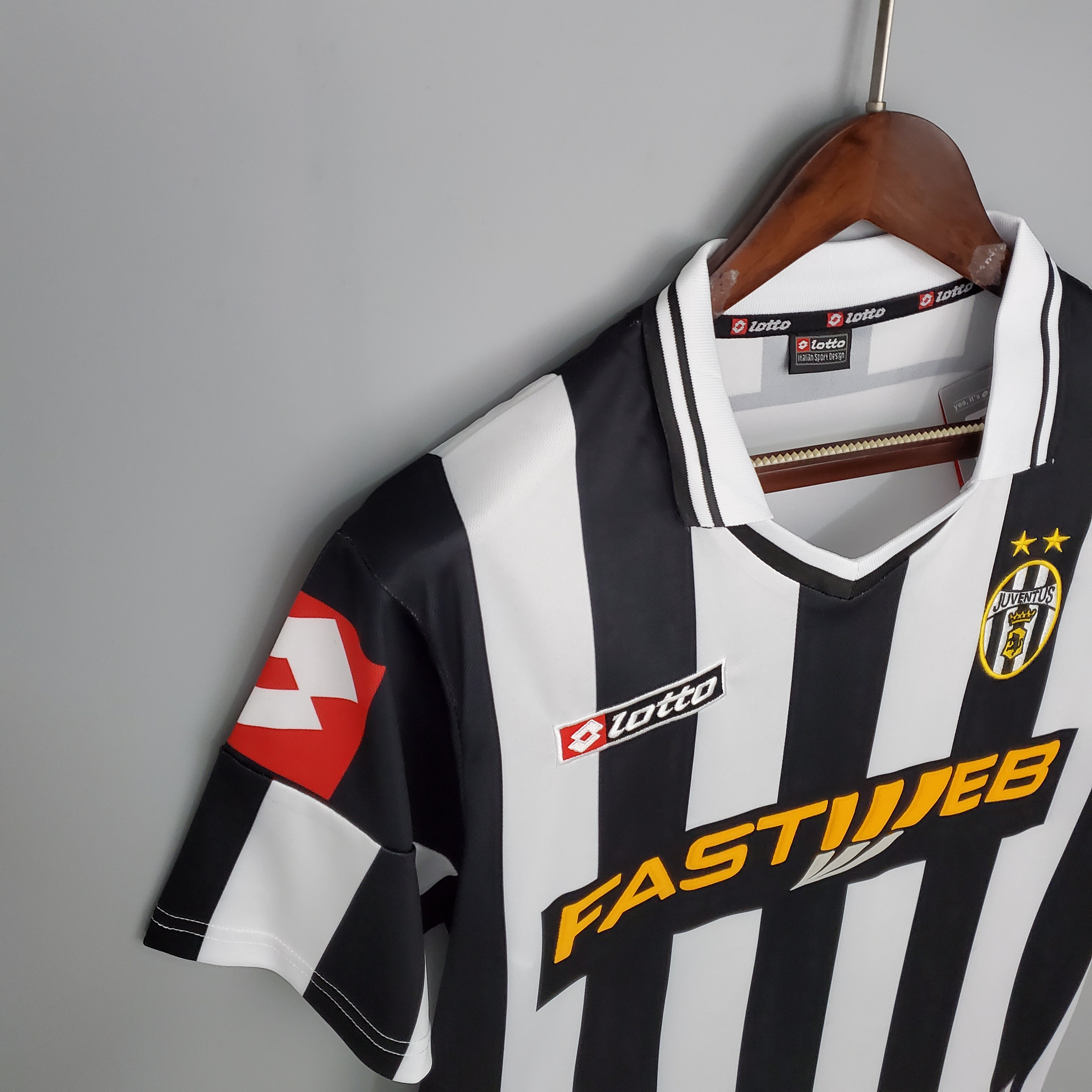 本物★01-02★L★Juventus★サッカーユニフォーム★LOTTO★UCL 2001-02 Juventus Home Retro Jersey