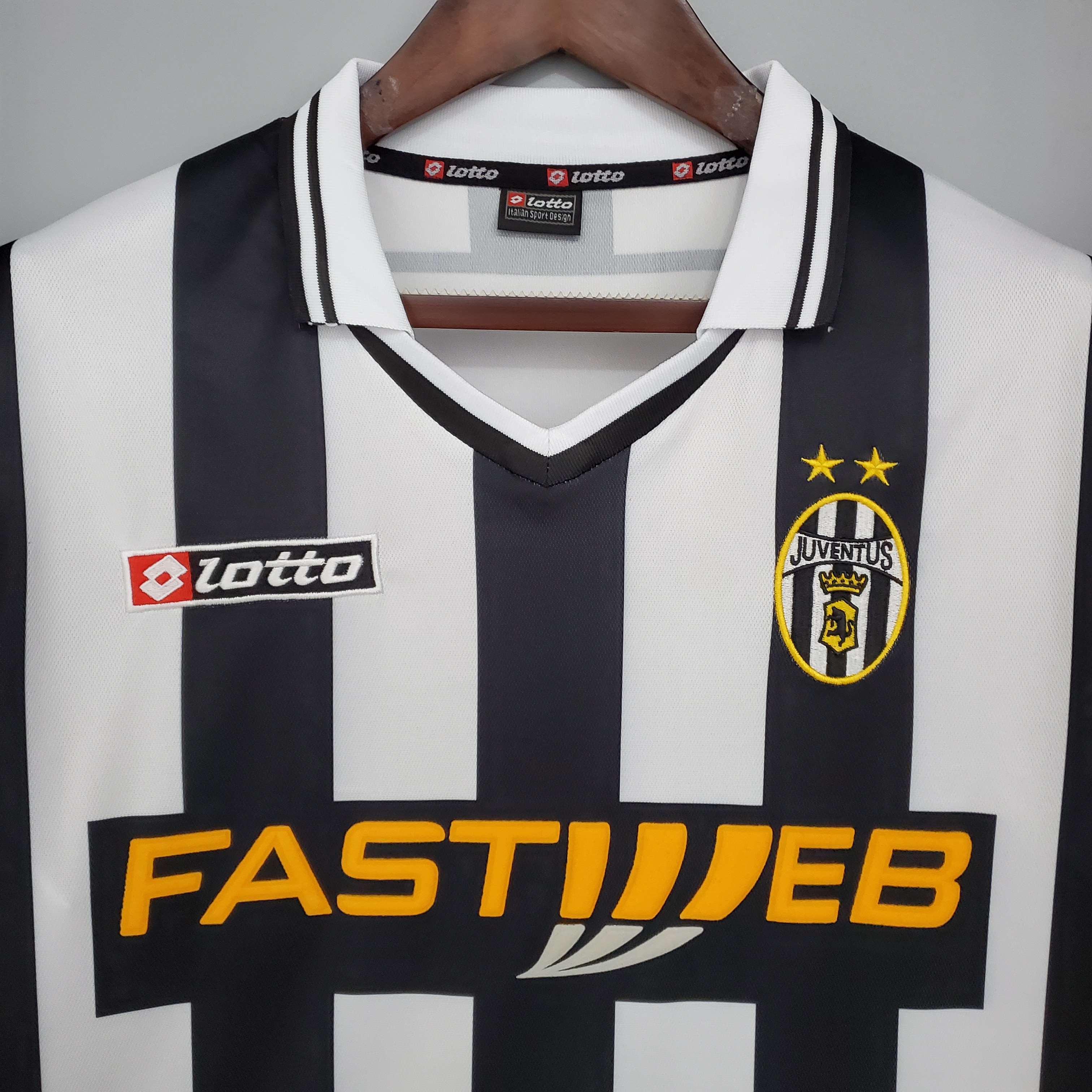 本物★01-02★L★Juventus★サッカーユニフォーム★LOTTO★UCL 2001-02 Juventus Home Retro Jersey