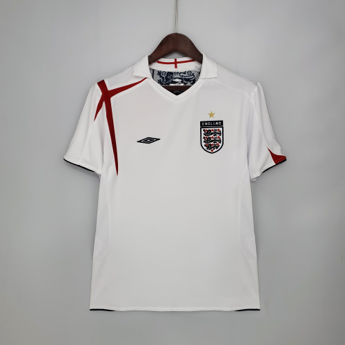 2006 England Home White Retro Jersey/2006 英格兰主场