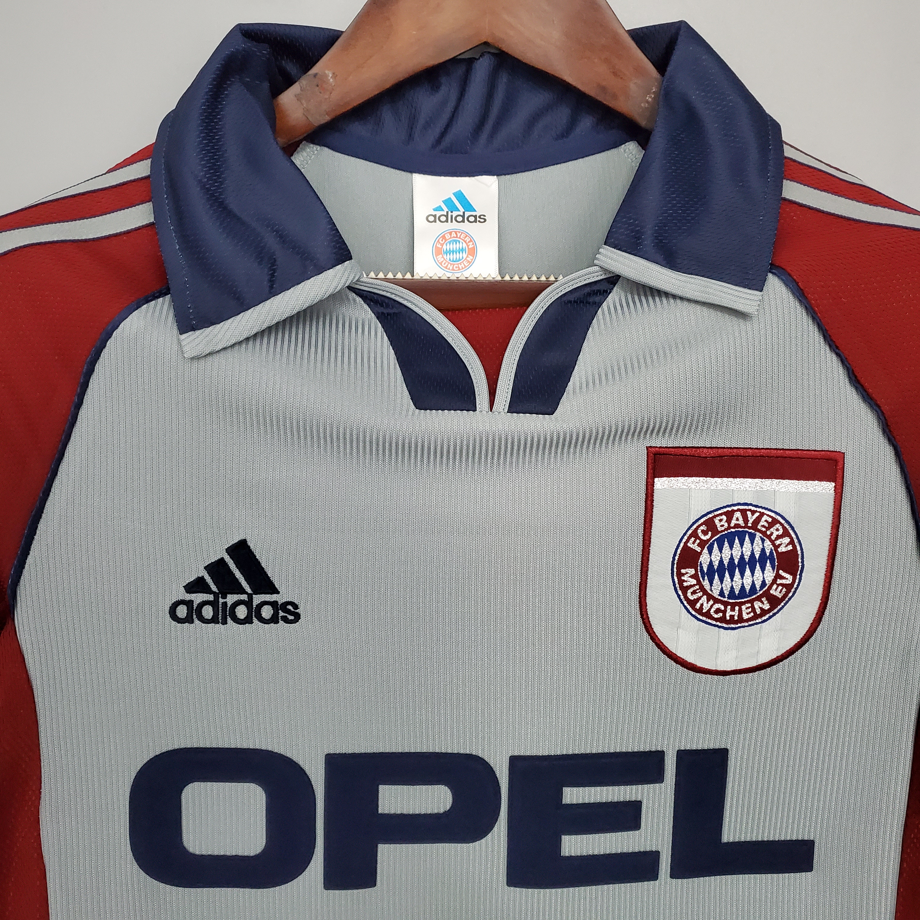 98/99 adidas × BAYERN Away Game Shirts ZICKLER, 98-99 BAYERN MUNICH LS AWAY UCL MATCH UN WORN SHIRT