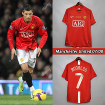 07-08 Manchester United Home Retro Jersey with 7#RONALDO/07-08 曼联主场7号罗纳尔多