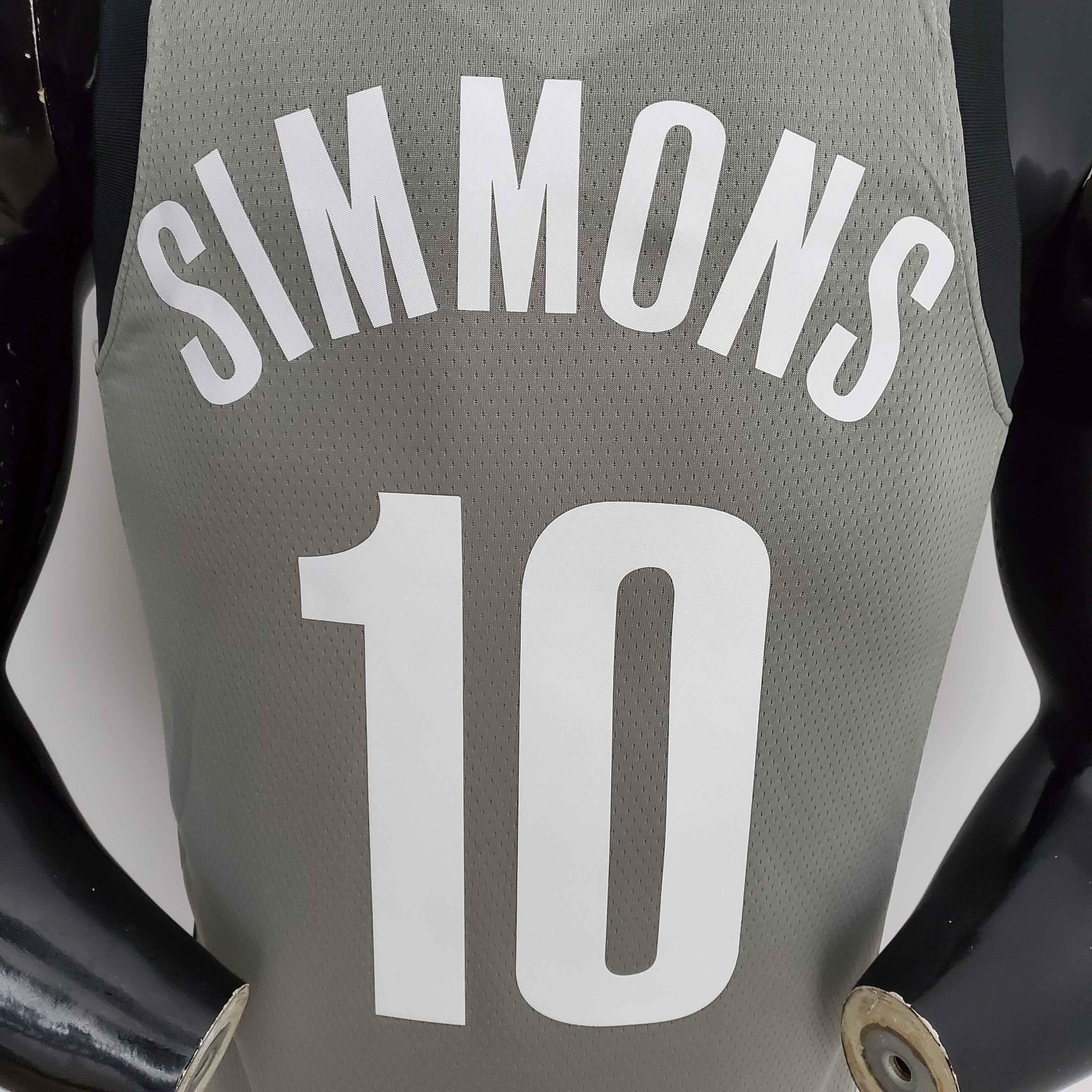Nets Simmons #10 Flyer Grey NBA Jersey